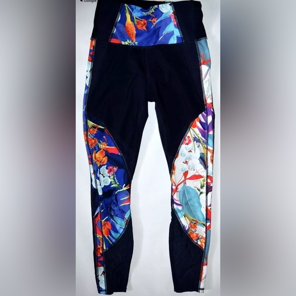Athleta Tropical Precision Floral Leggings - size small 7/8 length. D